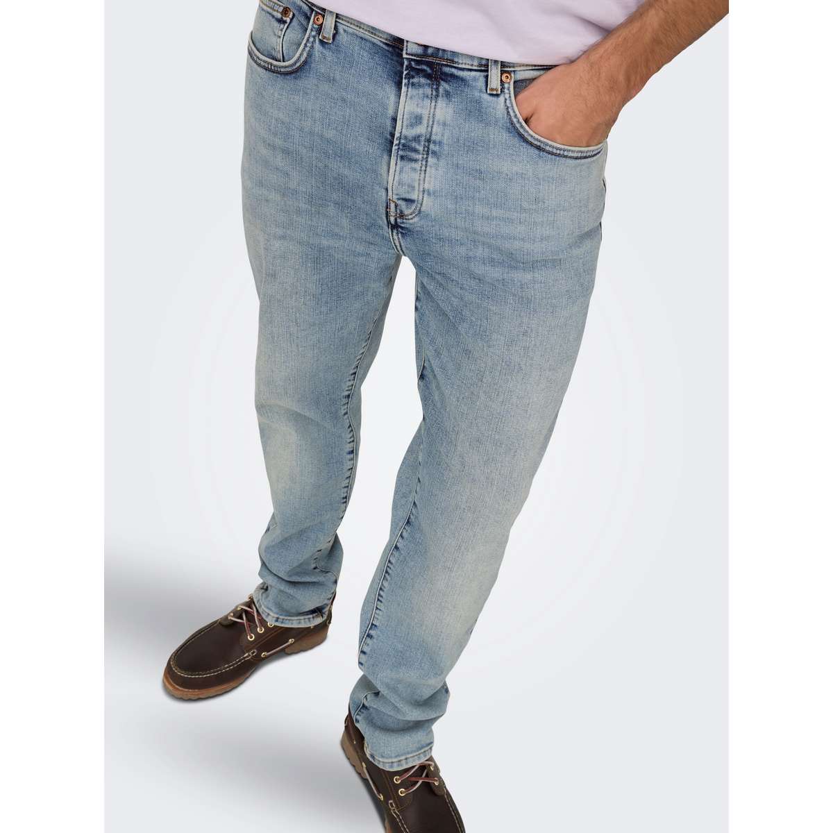 ONLY & SONS MENS YOKE TAPERED DENIM BLUE 22036594